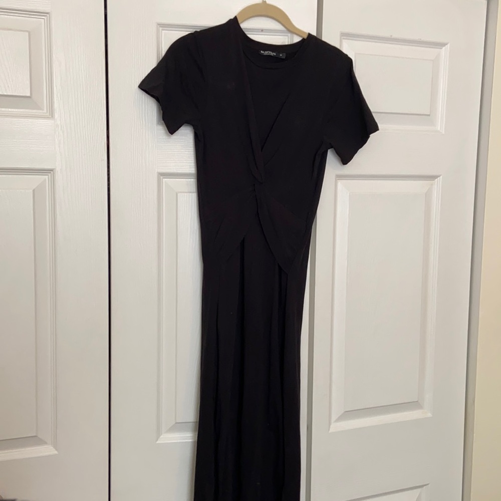 Black knotted maxi dress